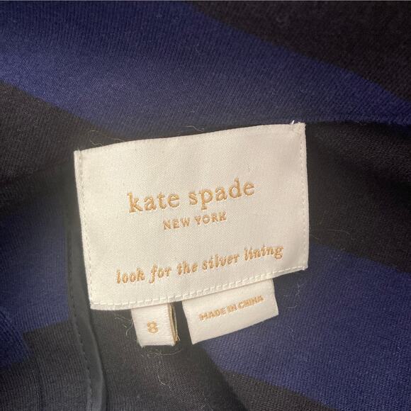 Kate Spade Blue Striped Shift Dress, Size 6 - Picture 4 of 6